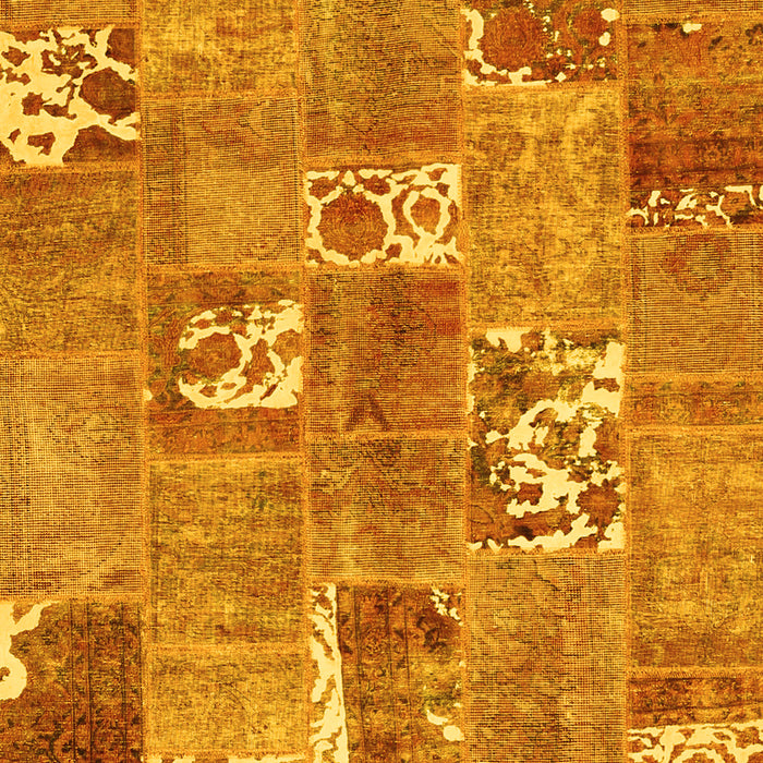 Patchwork Yellow Transitional Rug, con1193yw
