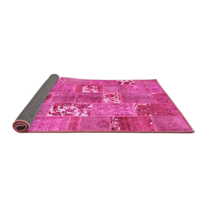 Sideview of Patchwork Pink Transitional Rug, con1193pnk