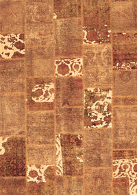 Patchwork Brown Transitional Rug, con1193brn