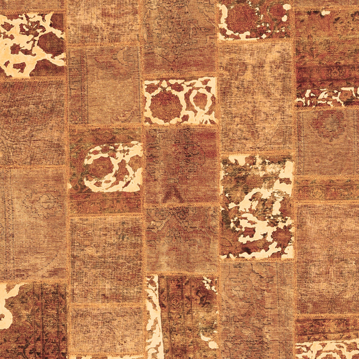 Patchwork Brown Transitional Rug, con1193brn