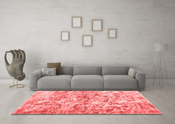 Contemporary Red Washable Rugs