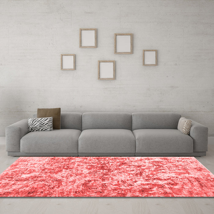 Contemporary Red Washable Rugs