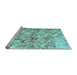 Sideview of Machine Washable Abstract Light Blue Contemporary Rug, wshcon1194lblu