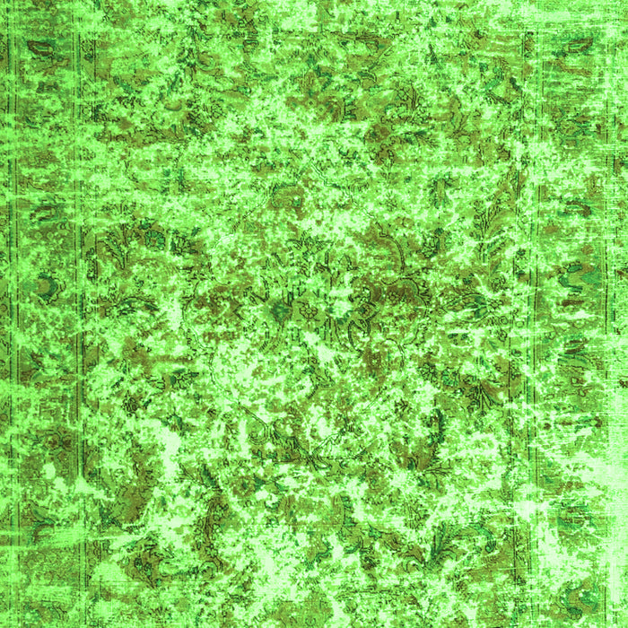 Serging Thickness of Machine Washable Abstract Green Contemporary Area Rugs, wshcon1194grn