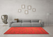 Machine Washable Persian Orange Bohemian Area Rugs in a Living Room, wshcon1195org