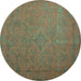 Round Persian Turquoise Bohemian Rug, con1195turq