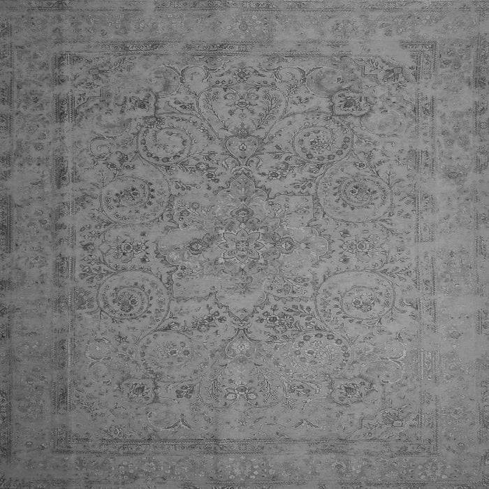 Round Machine Washable Persian Gray Bohemian Rug, wshcon1195gry