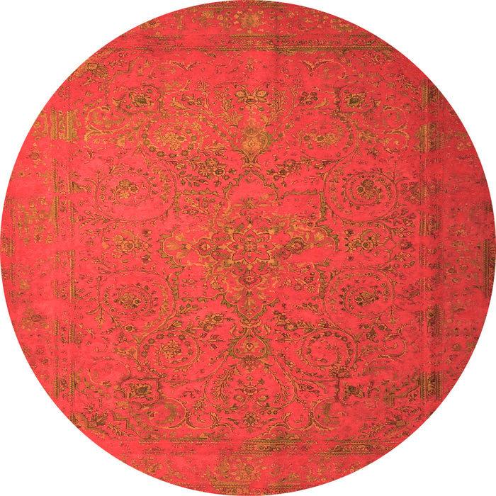 Machine Washable Persian Orange Bohemian Area Rugs, wshcon1195org