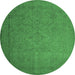 Round Persian Emerald Green Bohemian Rug, con1195emgrn