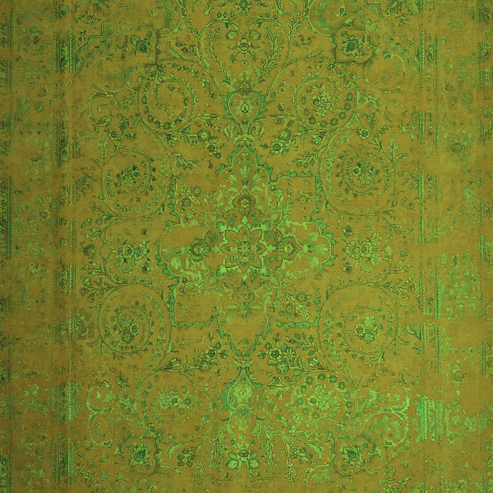 Serging Thickness of Machine Washable Persian Green Bohemian Area Rugs, wshcon1195grn