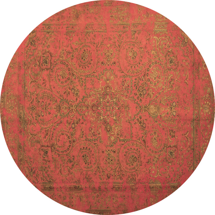 Round Persian Brown Bohemian Rug, con1195brn
