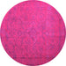 Round Persian Pink Bohemian Rug, con1195pnk