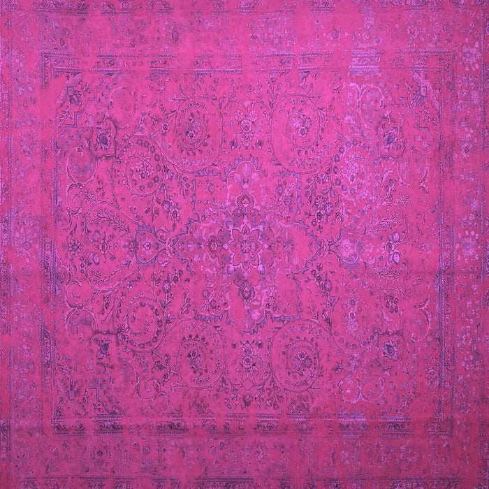 Square Machine Washable Persian Purple Bohemian Area Rugs, wshcon1195pur