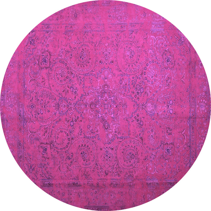 Round Persian Purple Bohemian Rug, con1195pur