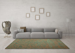 Machine Washable Persian Turquoise Bohemian Area Rugs in a Living Room,, wshcon1195turq