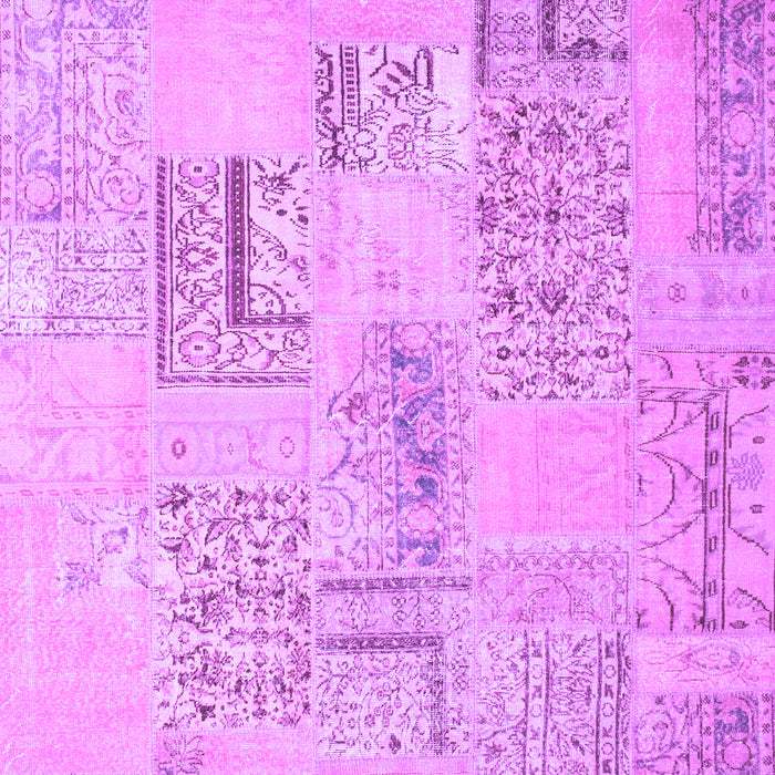 Machine Washable Patchwork Purple Transitional Area Rugs, wshcon1196pur