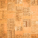 Serging Thickness of Patchwork Orange Transitional Rug, con1196org