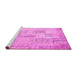 Sideview of Machine Washable Patchwork Pink Transitional Rug, wshcon1196pnk