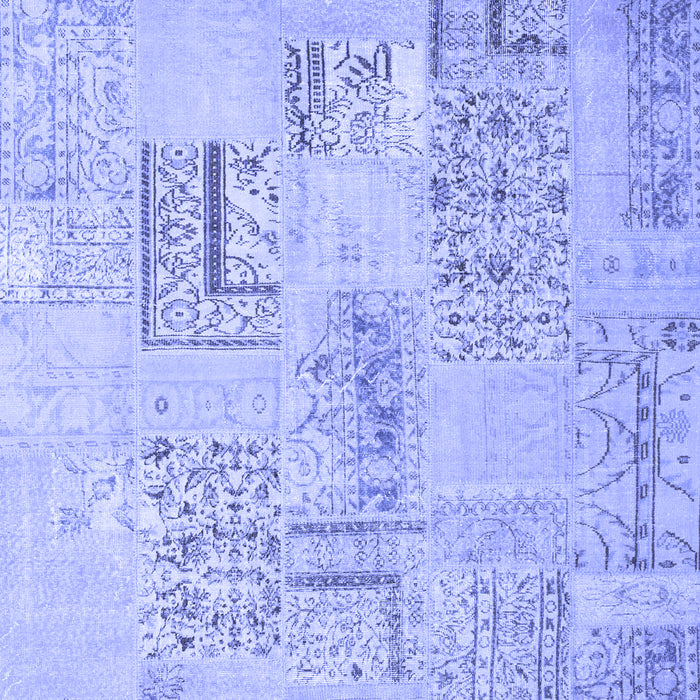 Patchwork Blue Transitional Rug, con1196blu