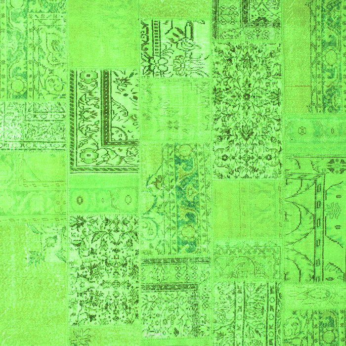 Patchwork Green Transitional Rug, con1196grn