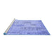 Sideview of Machine Washable Patchwork Blue Transitional Rug, wshcon1196blu