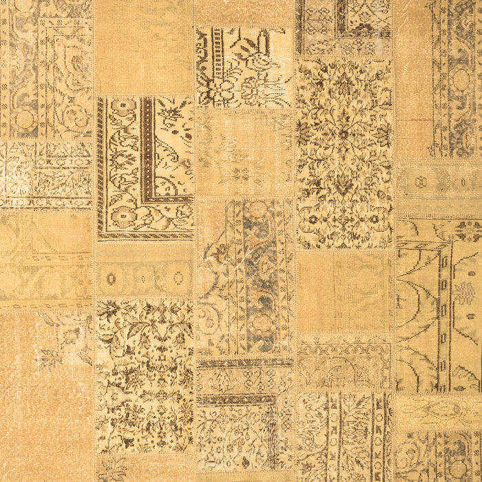 Patchwork Brown Transitional Rug, con1196brn