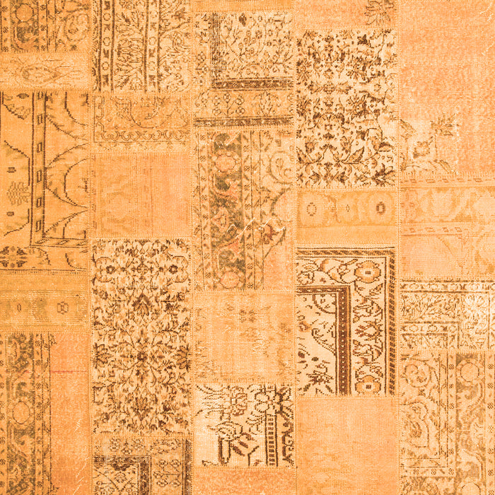 Patchwork Orange Transitional Rug, con1196org