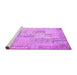 Sideview of Machine Washable Patchwork Purple Transitional Area Rugs, wshcon1196pur