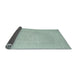 Thickness of Contemporary Blue Green Modern Rug, con1197