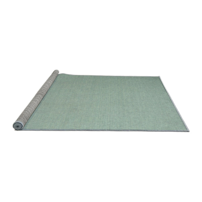 Serging Thickness of Machine Washable Contemporary Blue Green Rug, wshcon1197