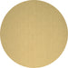 Round Abstract Brown Contemporary Rug, con1197brn