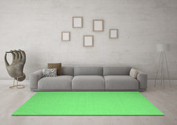 Machine Washable Abstract Emerald Green Contemporary Area Rugs in a Living Room,, wshcon1197emgrn