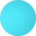 Round Abstract Light Blue Contemporary Rug, con1197lblu