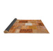 Thickness of Contemporary Orange Red Patchwork Rug, con1198