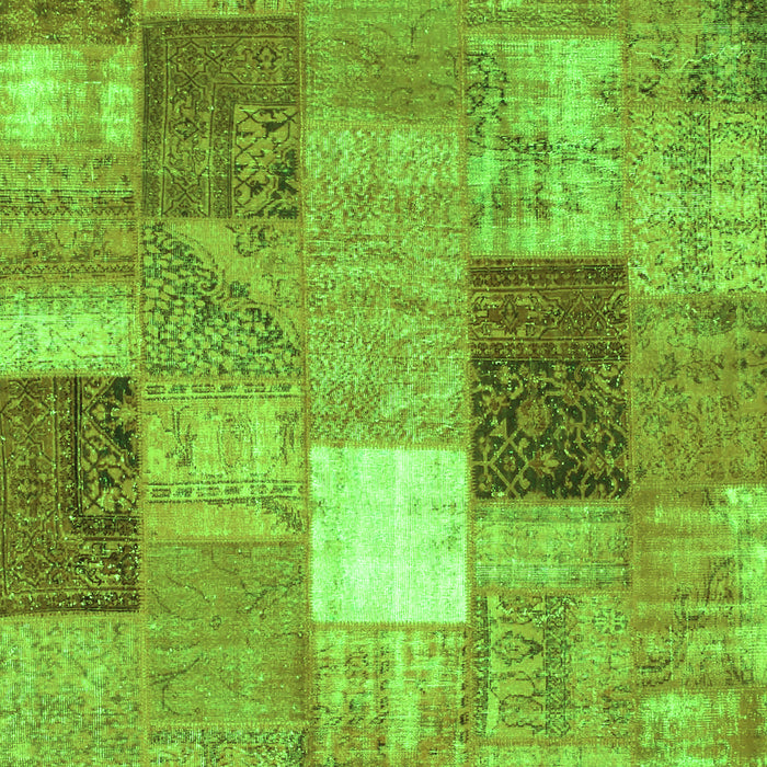 Patchwork Green Transitional Rug, con1198grn