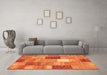 Machine Washable Patchwork Orange Transitional Area Rugs in a Living Room, wshcon1198org