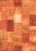 Serging Thickness of Machine Washable Patchwork Orange Transitional Area Rugs, wshcon1198org