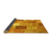 Sideview of Patchwork Yellow Transitional Rug, con1198yw