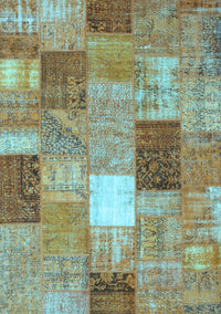 Patchwork Light Blue Transitional Rug, con1198lblu