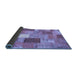 Sideview of Patchwork Blue Transitional Rug, con1198blu