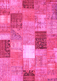 Patchwork Pink Transitional Rug, con1198pnk