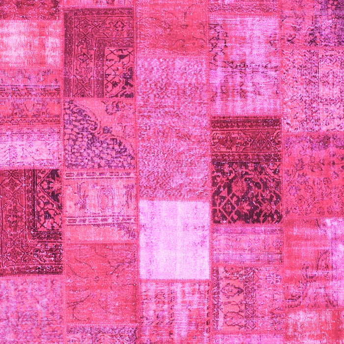 Patchwork Pink Transitional Rug, con1198pnk