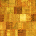 Square Patchwork Yellow Transitional Rug, con1198yw