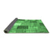 Sideview of Patchwork Emerald Green Transitional Rug, con1198emgrn