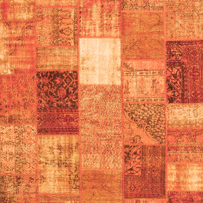 Patchwork Orange Transitional Rug, con1198org