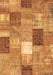 Patchwork Brown Transitional Rug, con1198brn