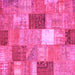 Square Patchwork Pink Transitional Rug, con1198pnk