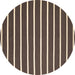 Round Abstract Brown Contemporary Rug, con1199brn