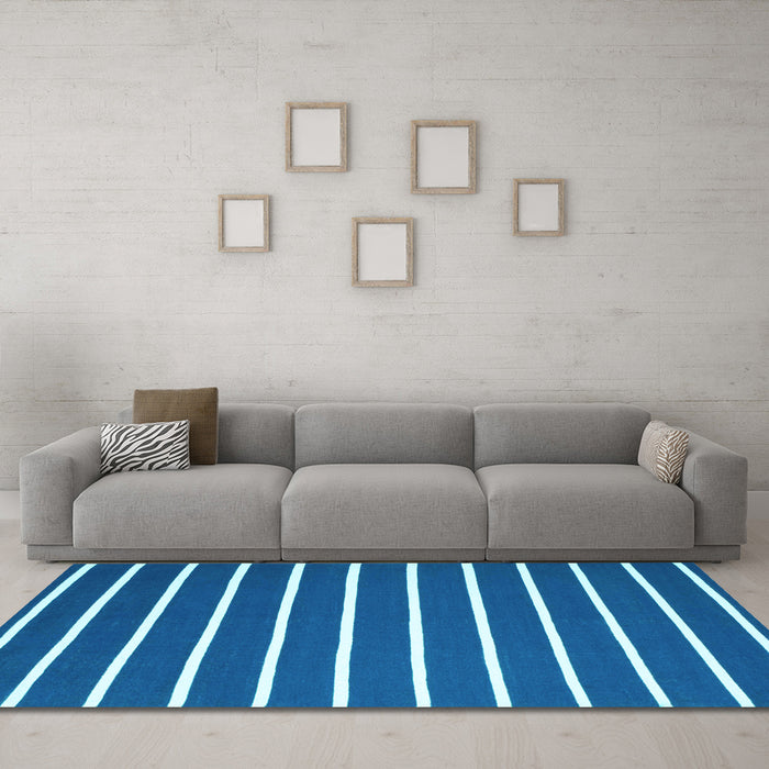 Machine Washable Abstract Light Blue Contemporary Rug in a Living Room, wshcon1199lblu