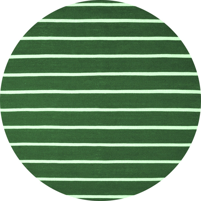 Round Abstract Emerald Green Contemporary Rug, con1199emgrn